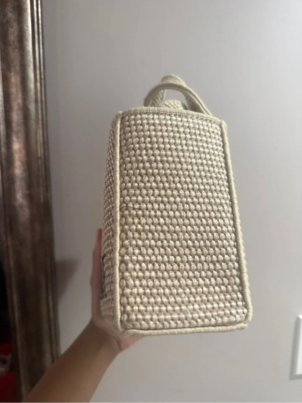 Loewe Natural Woven Logo Mini Tote